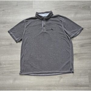 TOMMY BAHAMA Shirt Mens XL Paradise Cove‎ Short Sleeve Polo Stripe Texture Gray